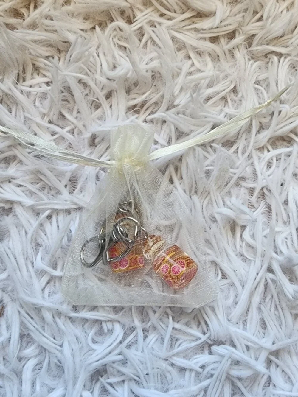 10/$10 - Mini Food Aesthetic Grapefruit in a Jar Keychain